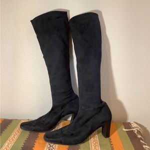 Italian made Black knee High Boots sz 6.5
